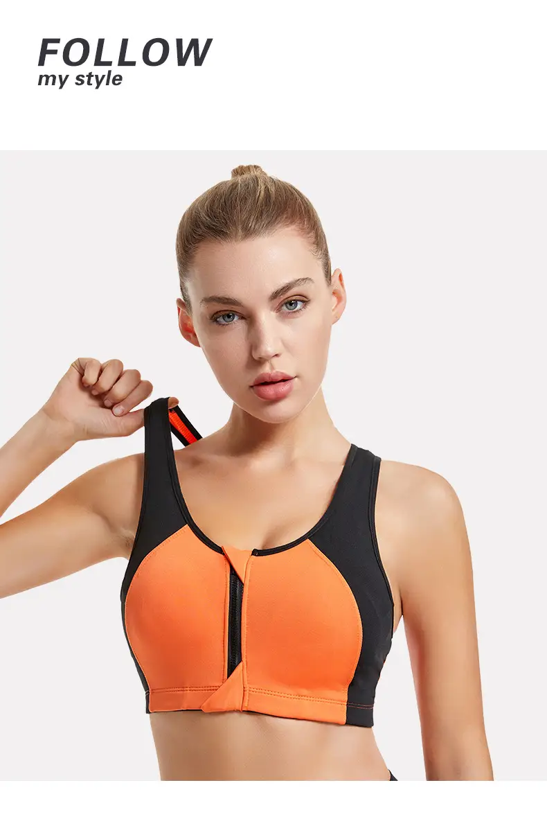 Wire-Free Sports Bra for Women, Blue Black, Large — feature 15