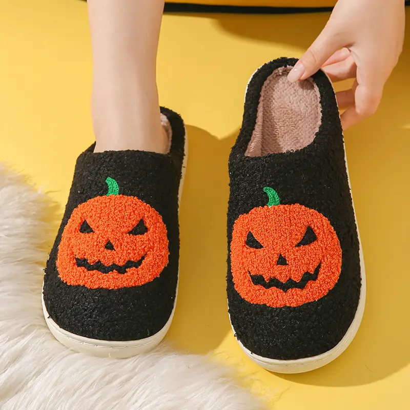 Cross-border Amazon New Halloween Skull Cartoon Ghost Series Winter Cotton Slippers for Men and Women Couple Indoor Drag - Image 7