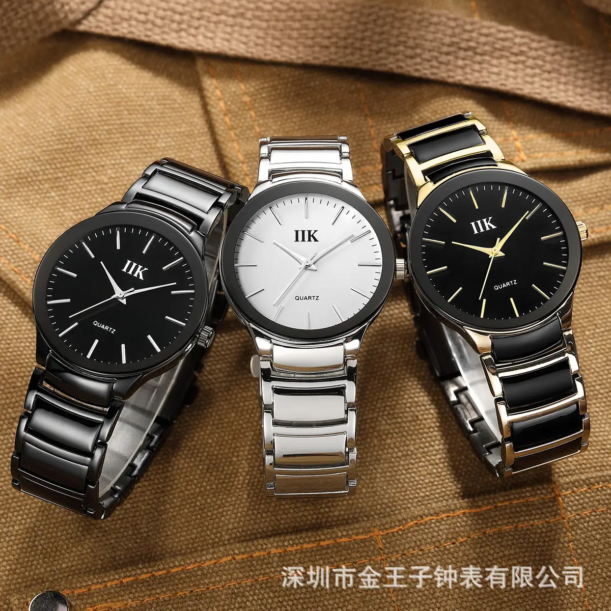 IIK Classic Black Round Waterproof Men's Watch - Image 8
