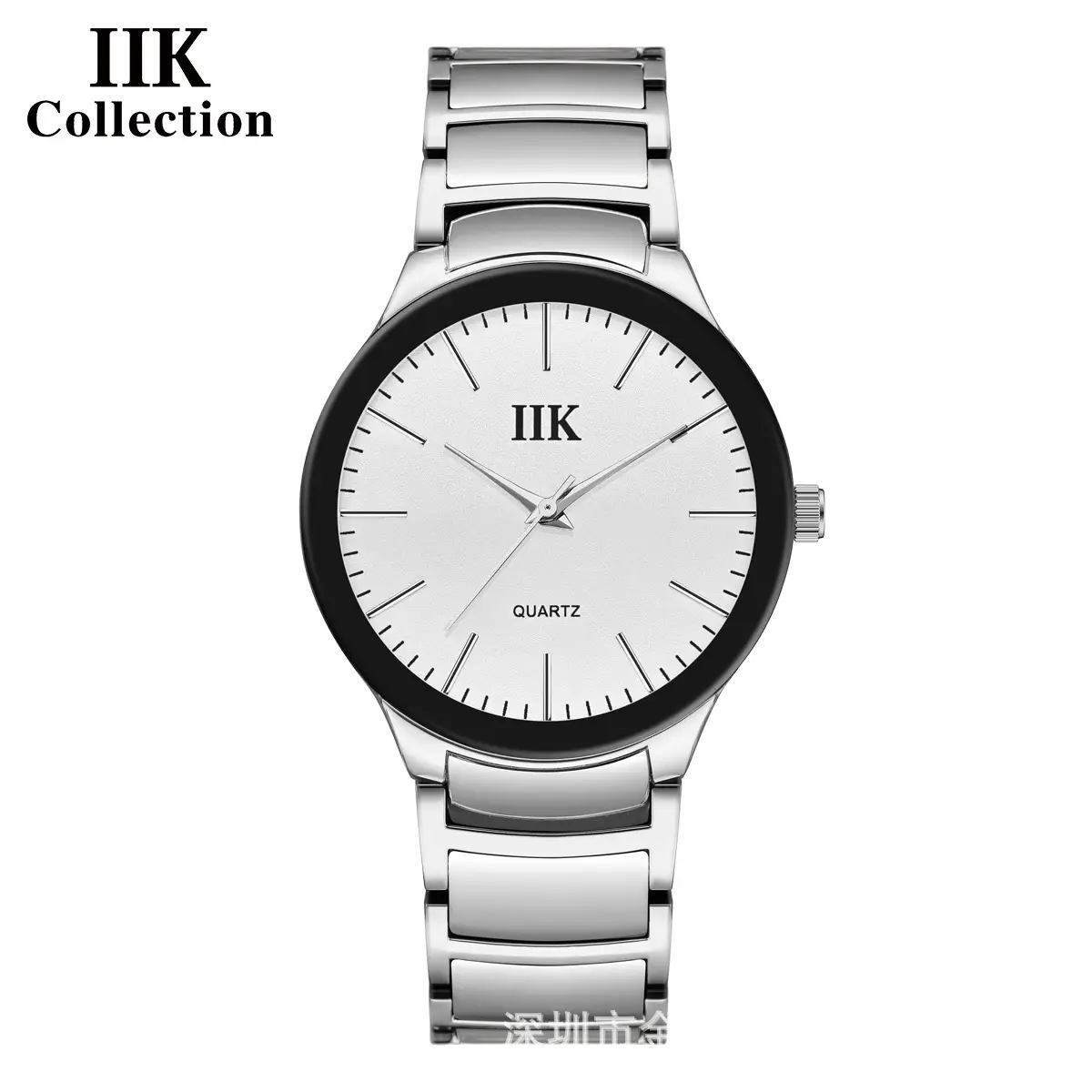 IIK Classic Black Round Waterproof Men's Watch - Image 2