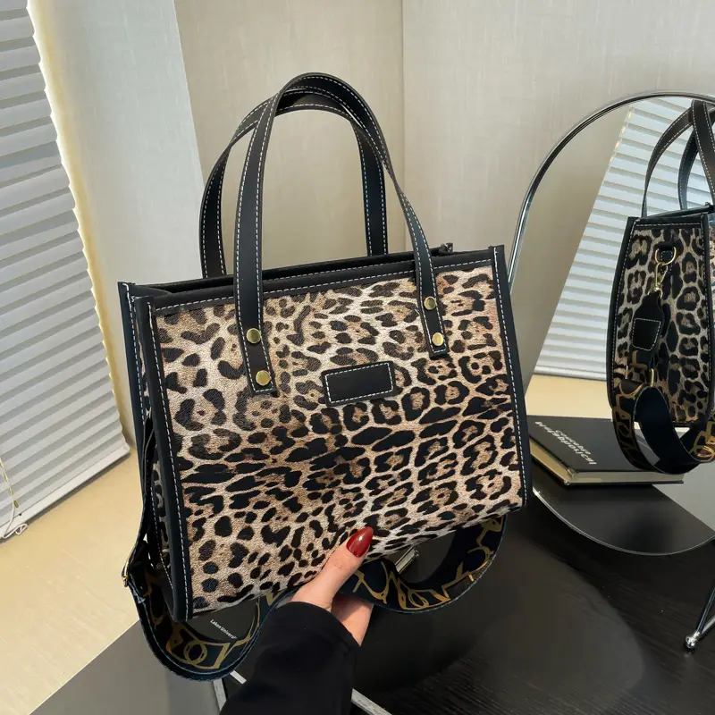 Leopard Print Shoulder Bag 2024 New Autumn Winter Fashion - Image 4