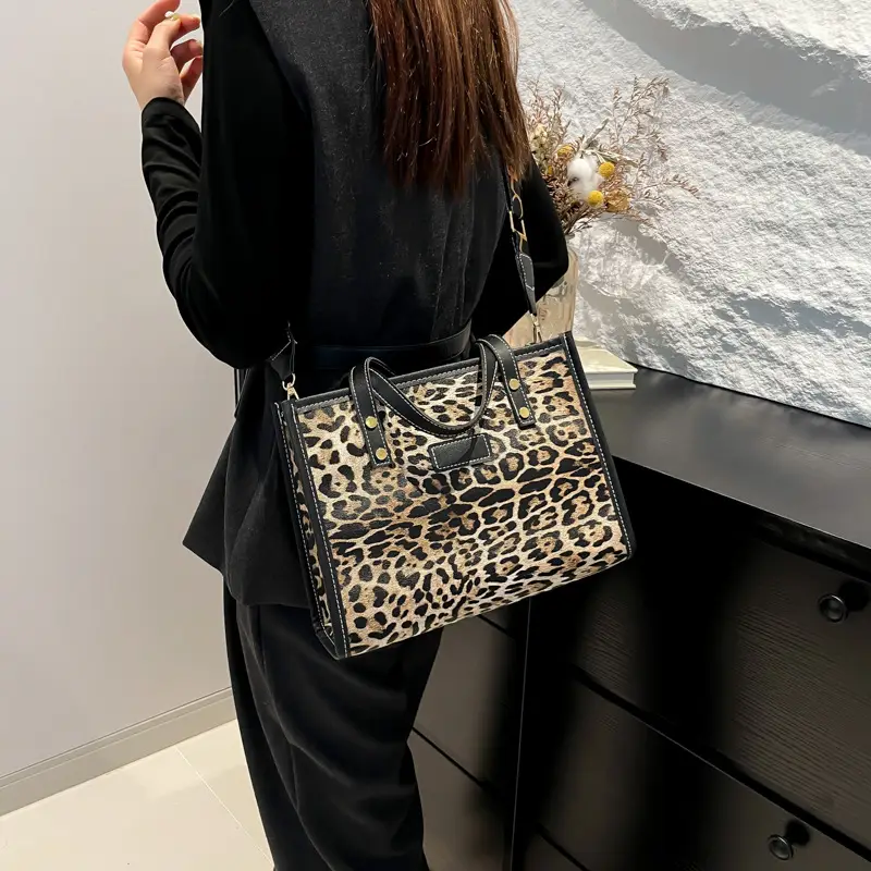 Leopard Print Shoulder Bag 2024 New Autumn Winter Fashion - Image 5