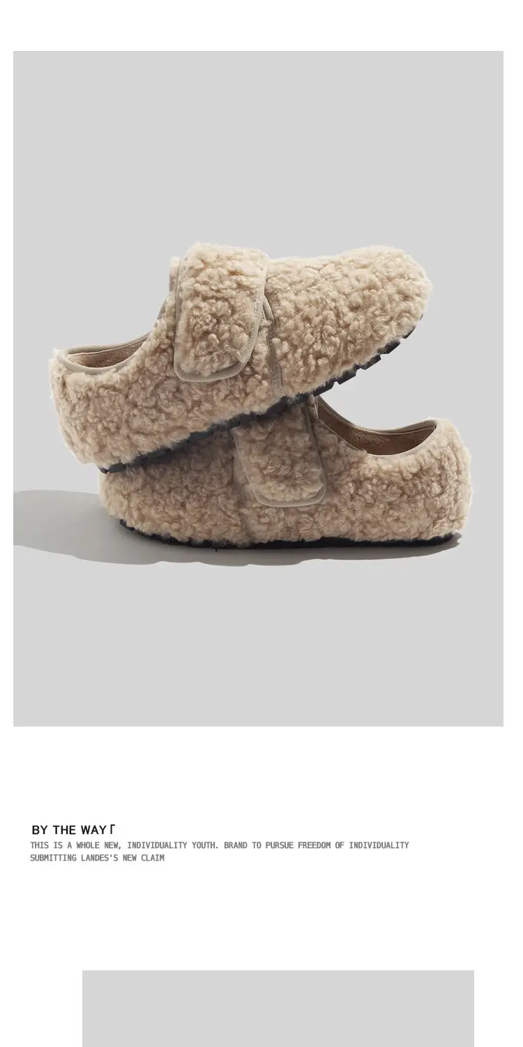 Fleece Lined Women Winter Warm Slippers Cream — feature 3