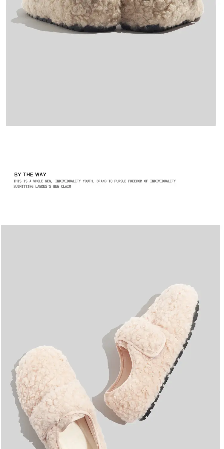 Fleece Lined Women Winter Warm Slippers Cream — feature 5