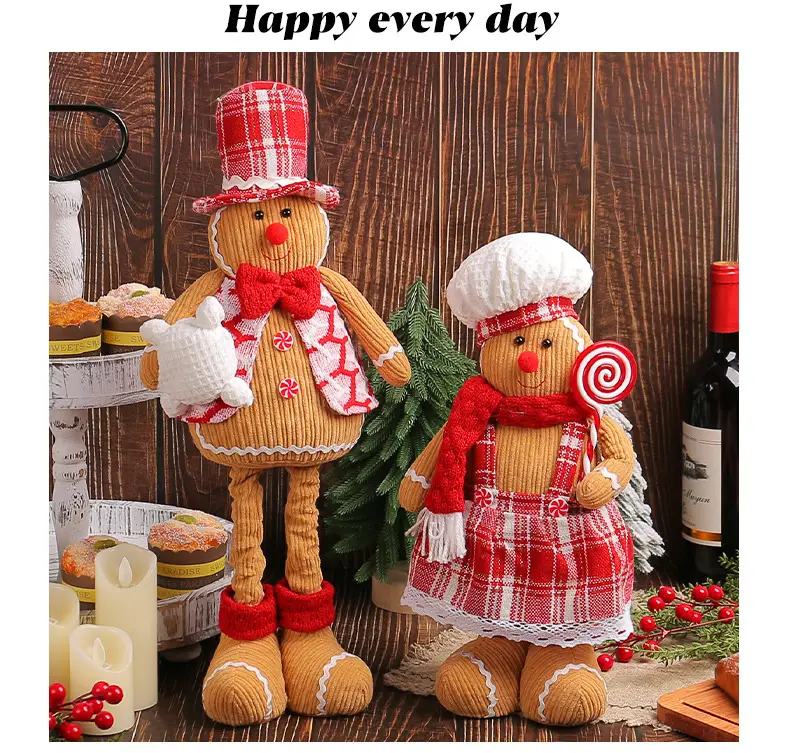 Cross-Country Christmas Gingerbread Doll Couple Set — feature 1