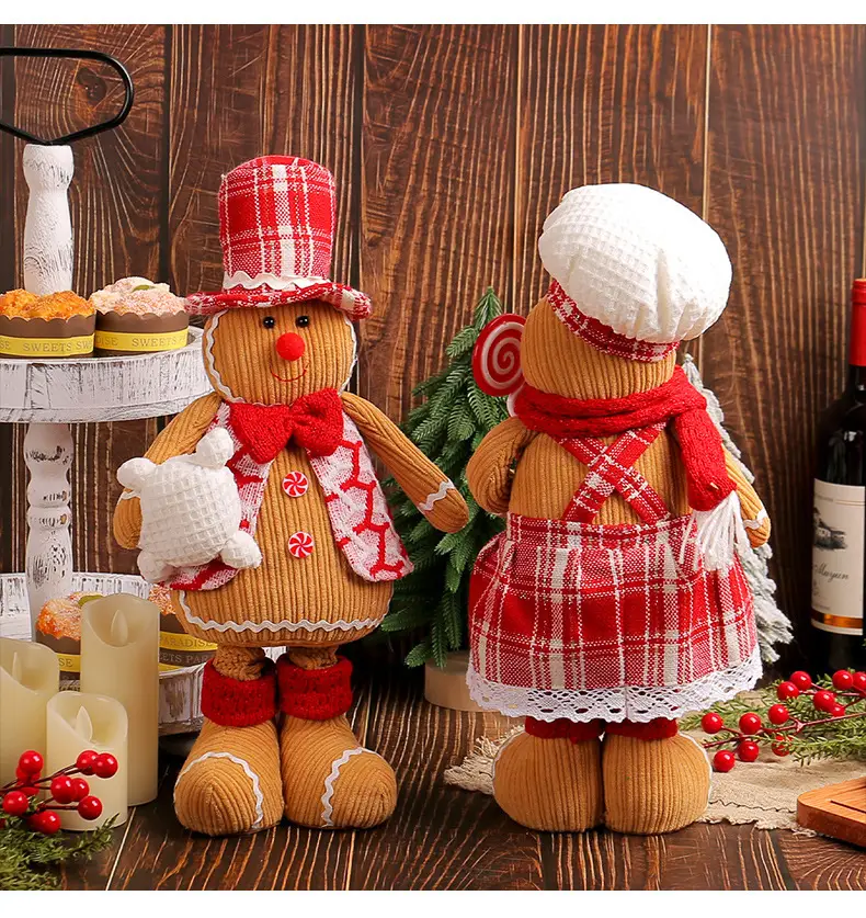 Cross-Country Christmas Gingerbread Doll Couple Set — feature 5