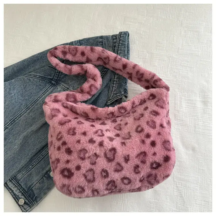 Leopard Plush Women's Shoulder Bag 2021 Autumn Winter — feature 12