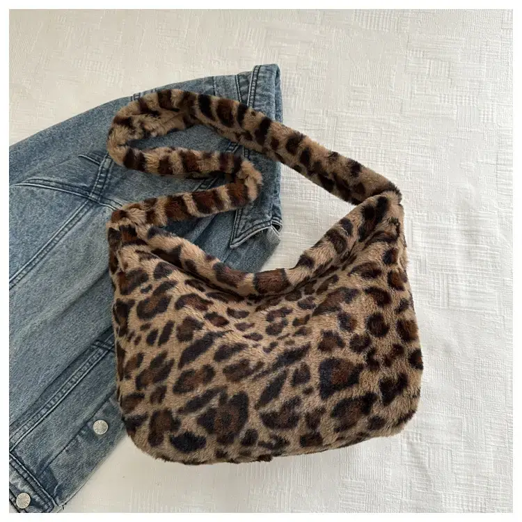 Leopard Plush Women's Shoulder Bag 2021 Autumn Winter — feature 14