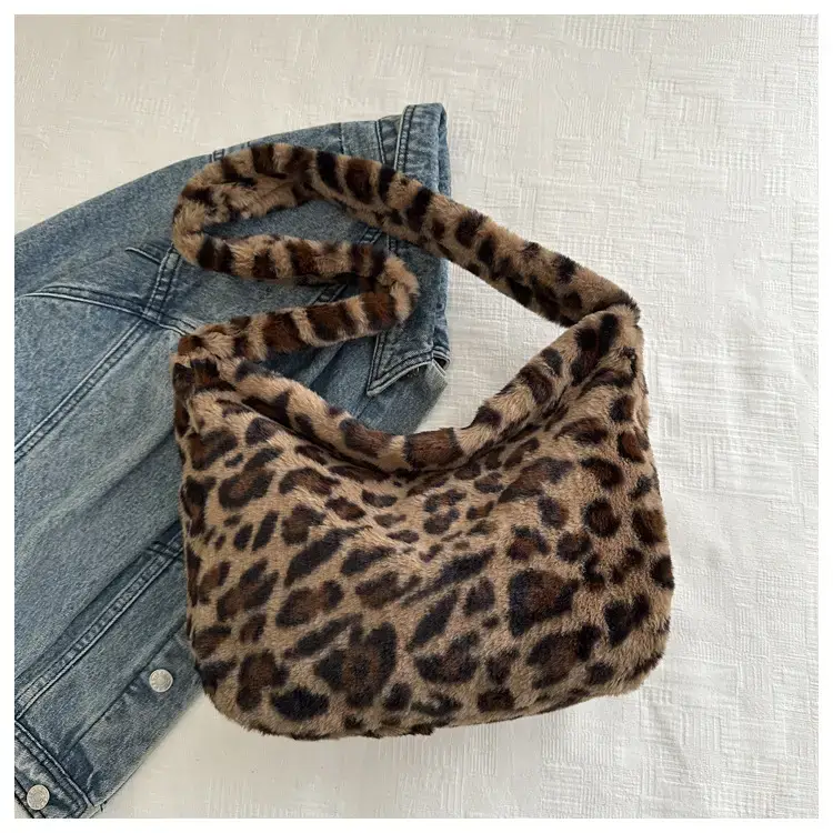 Leopard Plush Women's Shoulder Bag 2021 Autumn Winter — feature 15
