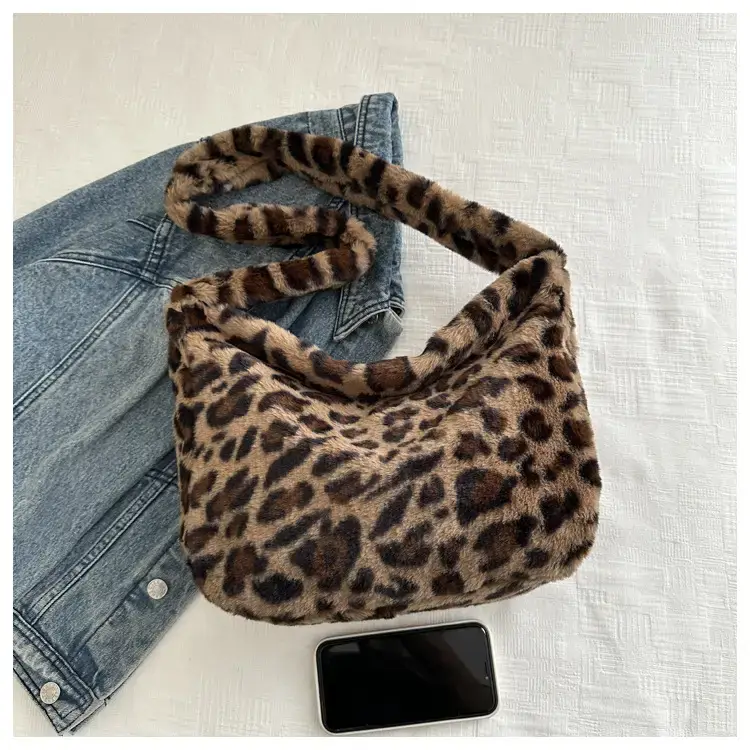 Leopard Plush Women's Shoulder Bag 2021 Autumn Winter — feature 16