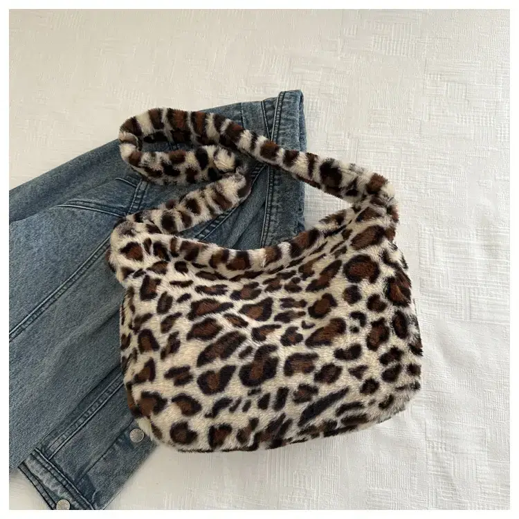 Leopard Plush Women's Shoulder Bag 2021 Autumn Winter — feature 9