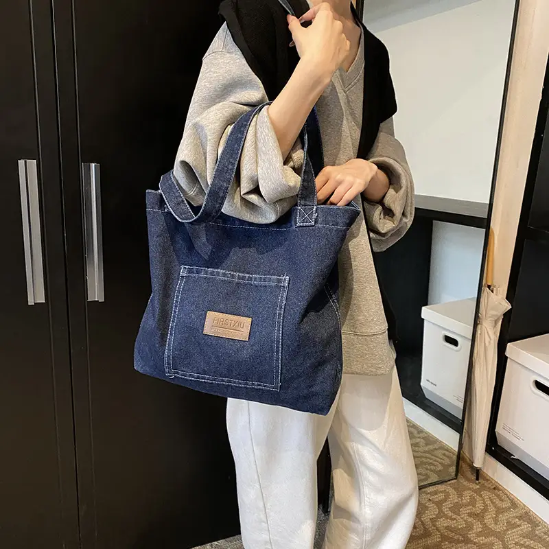 Denim Shoulder Bag Large Capacity Winter New Arrival - Image 6