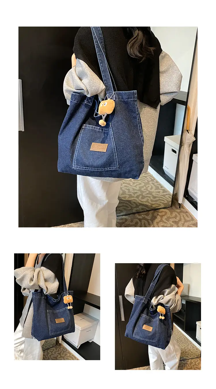 Denim Shoulder Bag Large Capacity Winter New Arrival — feature 11