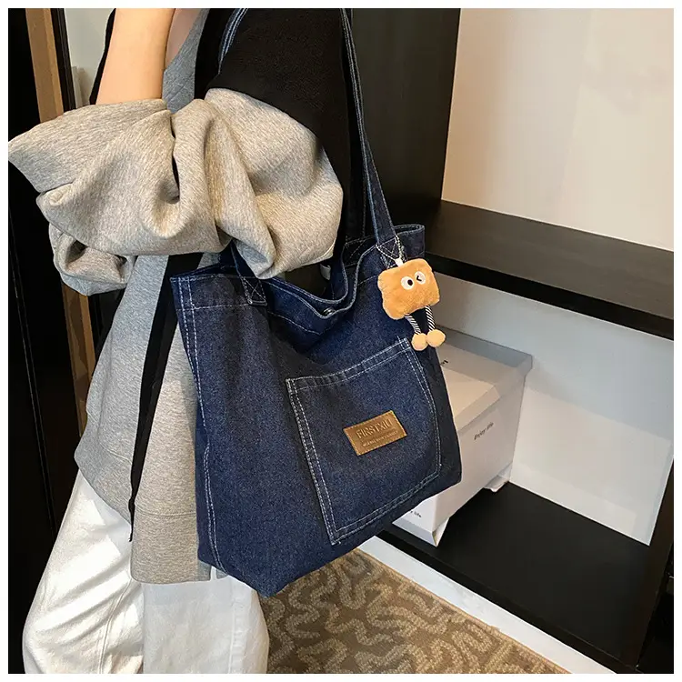 Denim Shoulder Bag Large Capacity Winter New Arrival — feature 6