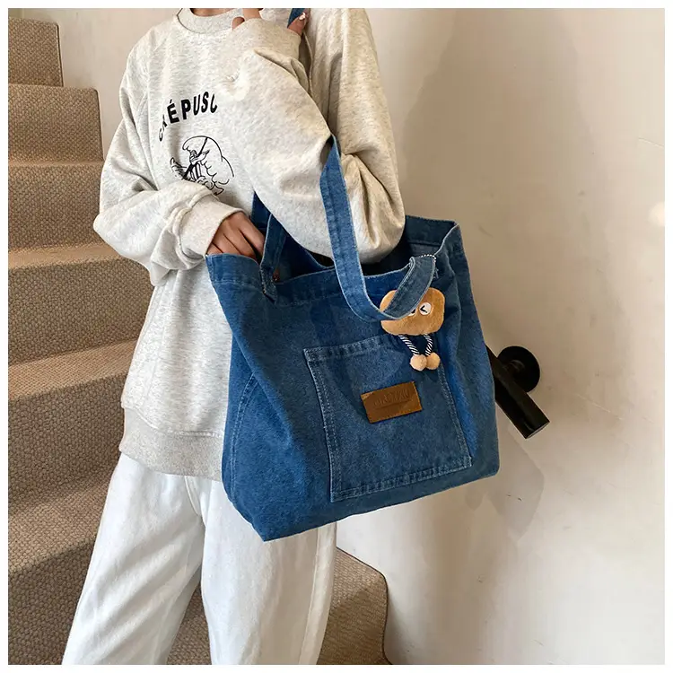 Denim Shoulder Bag Large Capacity Winter New Arrival — feature 8
