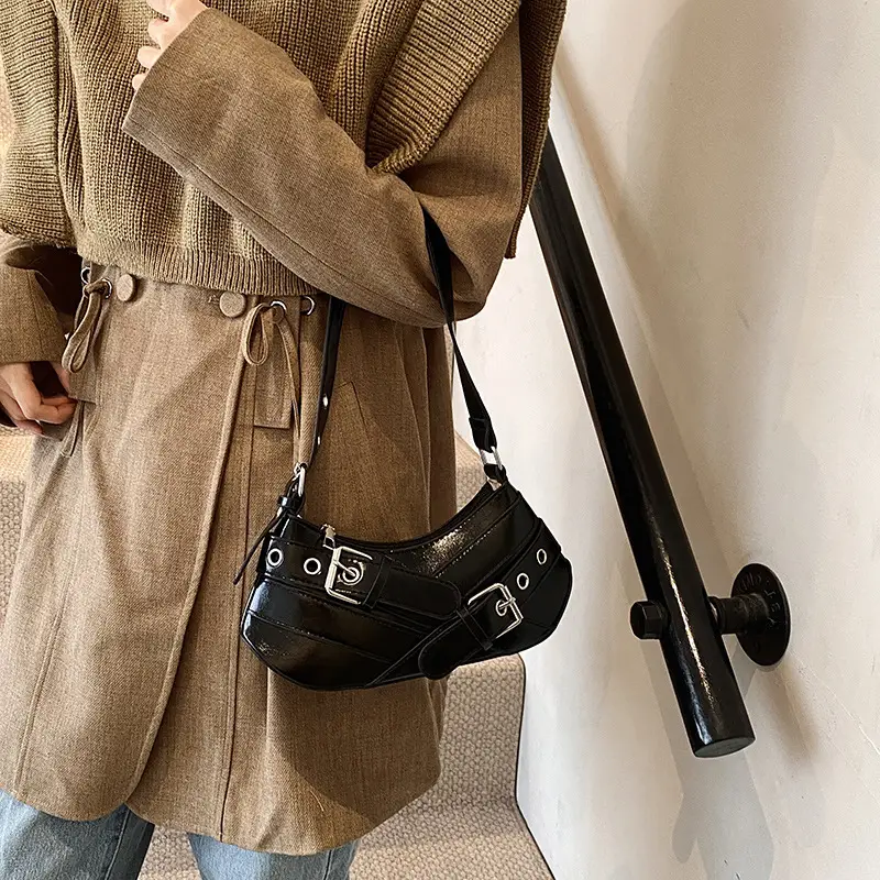 White Leather Shoulder Bag for Women 2025