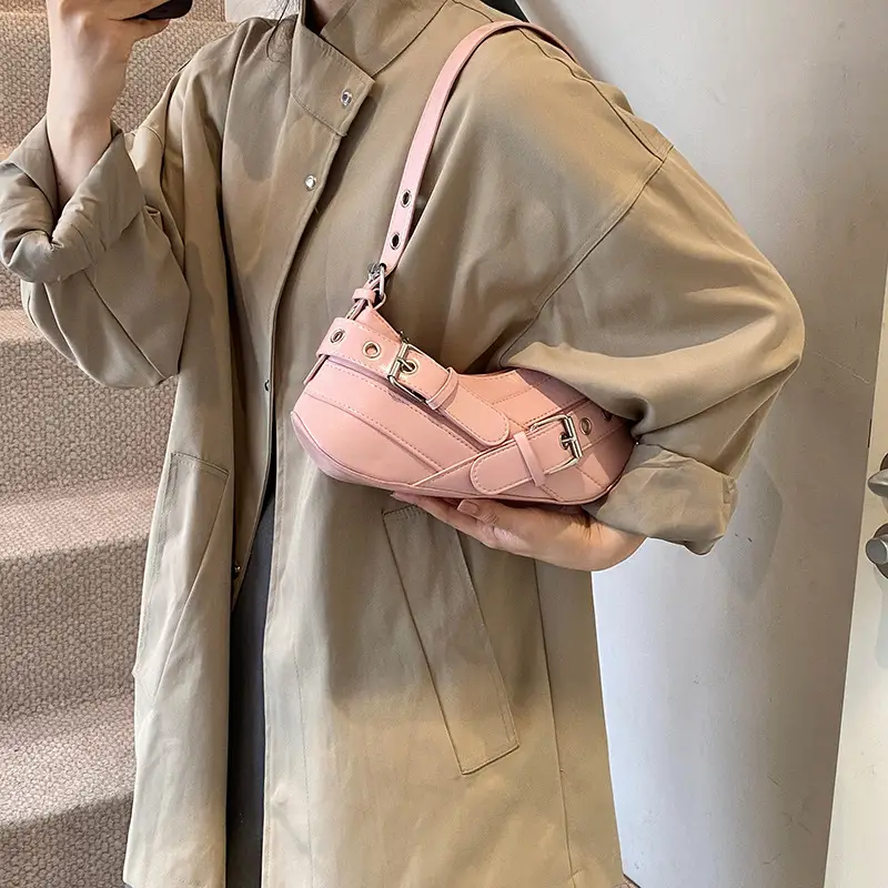 White Leather Shoulder Bag for Women 2025