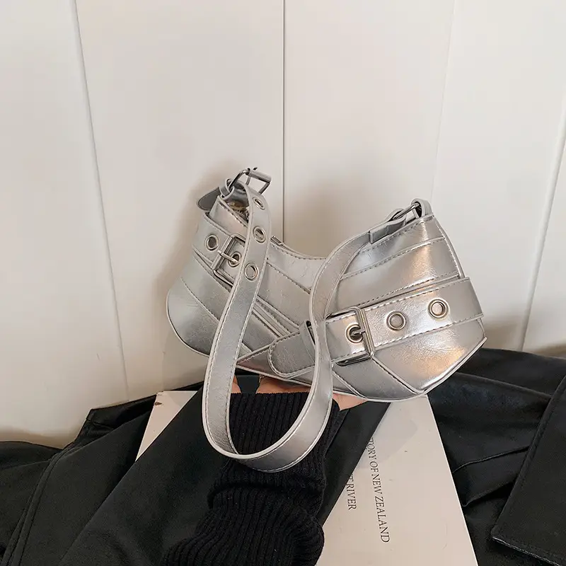 White Leather Shoulder Bag for Women 2025