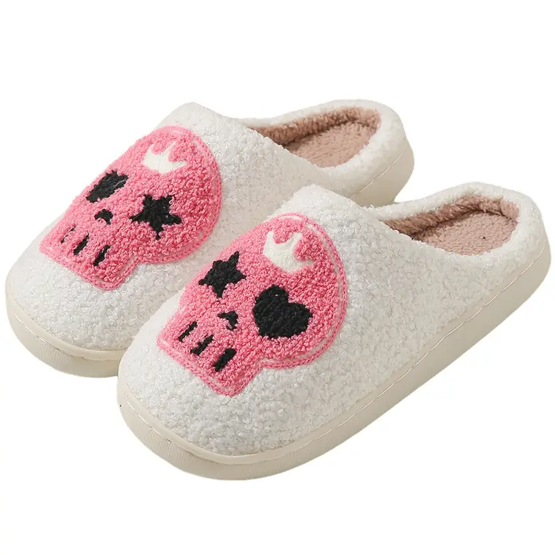 Cross-border Amazon New Halloween Skull Cartoon Ghost Series Winter Cotton Slippers for Men and Women Couple Indoor Drag