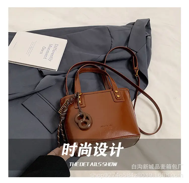 Vintage Brown French Niche Handbag for Women — feature 11