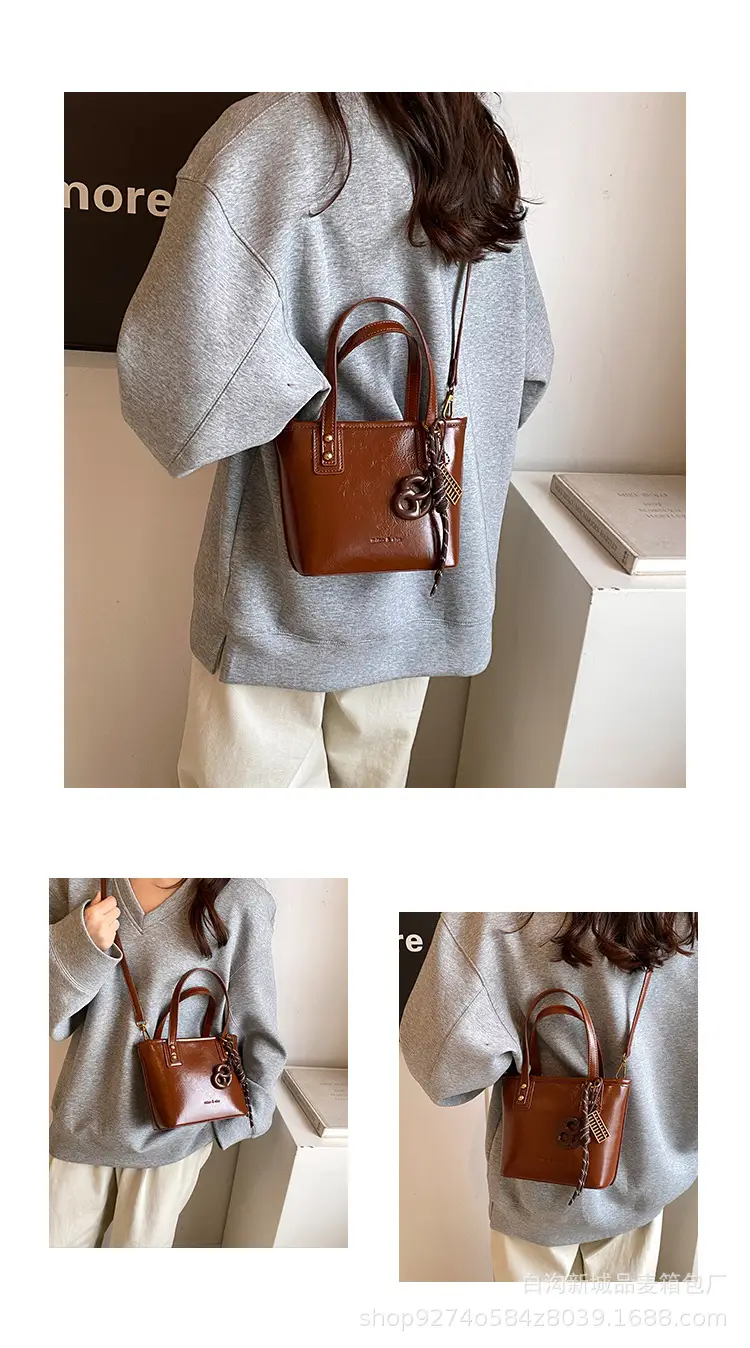 Vintage Brown French Niche Handbag for Women — feature 5