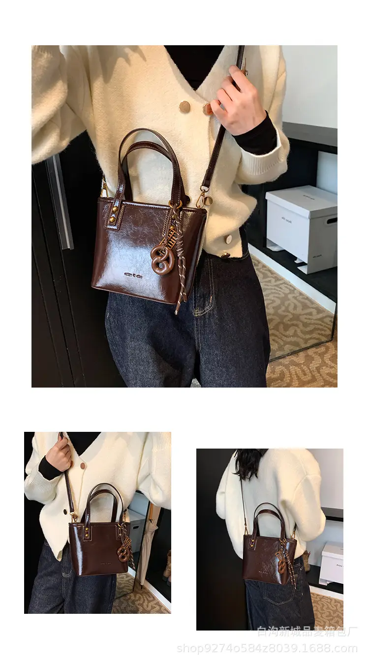Vintage Brown French Niche Handbag for Women — feature 7
