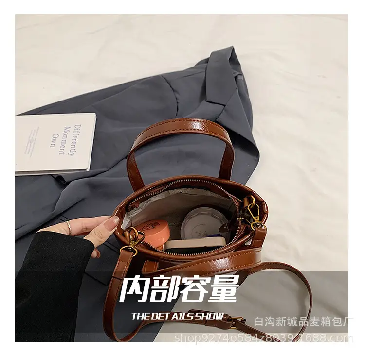 Vintage Brown French Niche Handbag for Women — feature 9