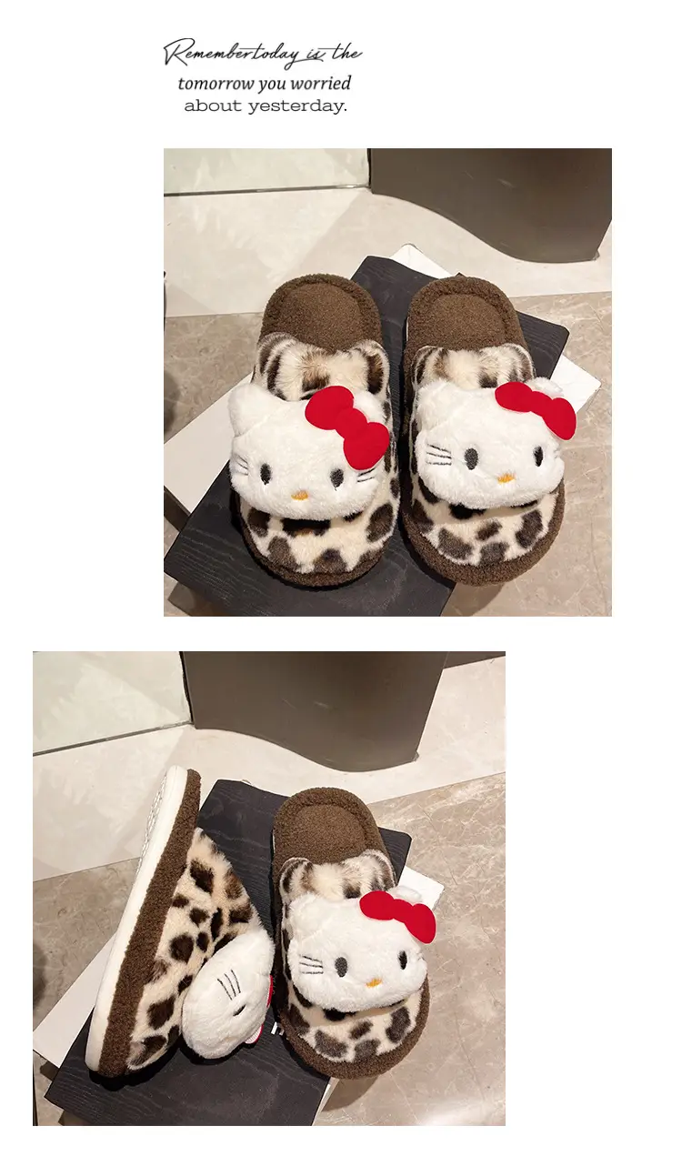 Leopard Print Cotton Slippers Women Indoor Non-Slip — feature 10