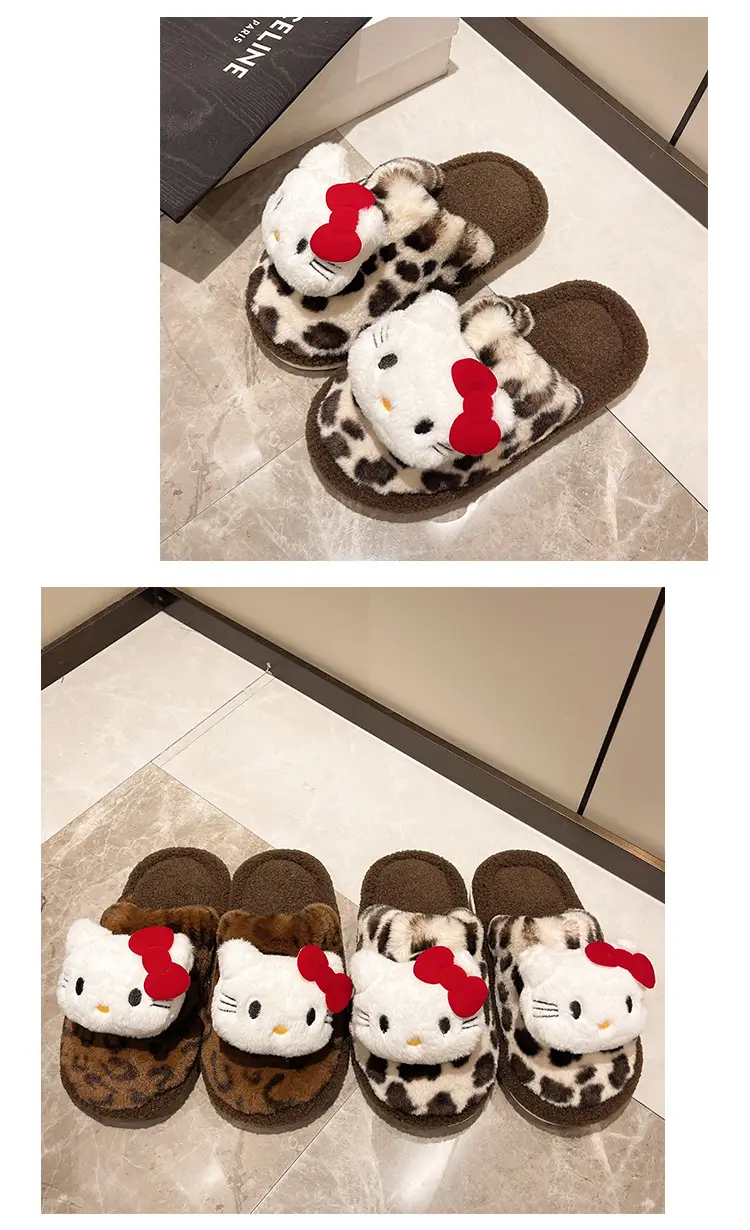 Leopard Print Cotton Slippers Women Indoor Non-Slip — feature 11