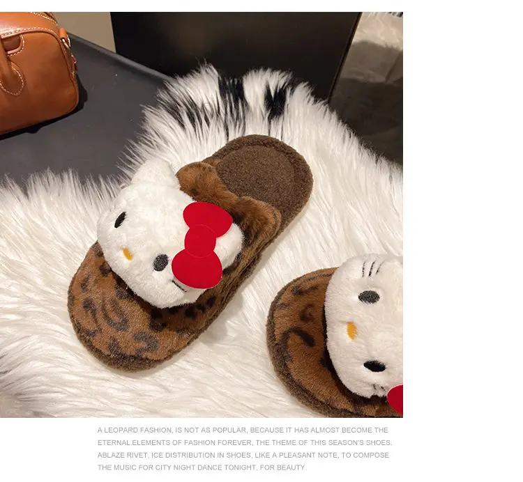 Leopard Print Cotton Slippers Women Indoor Non-Slip — feature 13