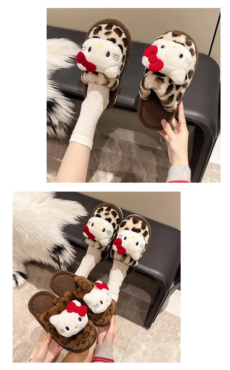 Leopard Print Cotton Slippers Women Indoor Non-Slip — feature 7