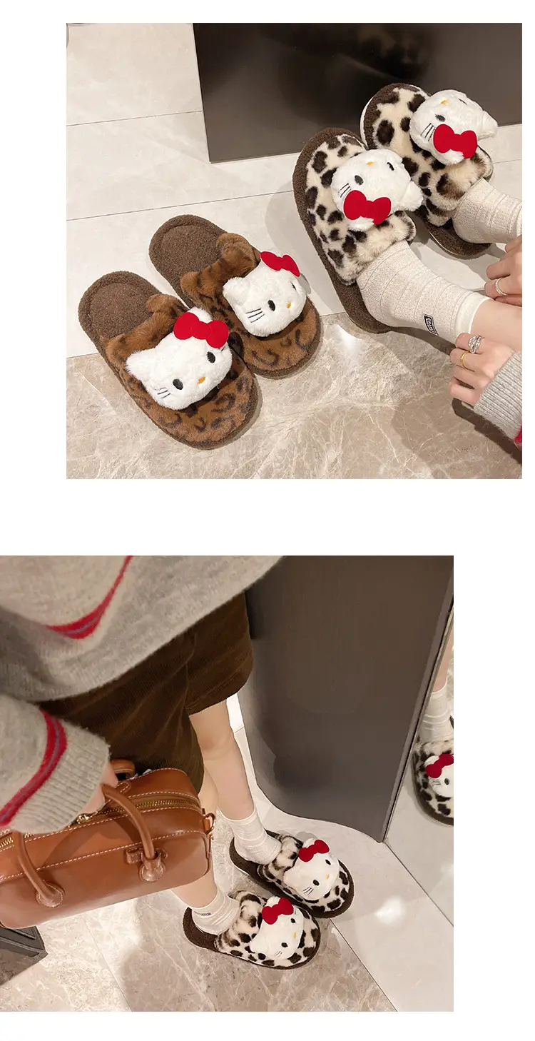 Leopard Print Cotton Slippers Women Indoor Non-Slip — feature 9