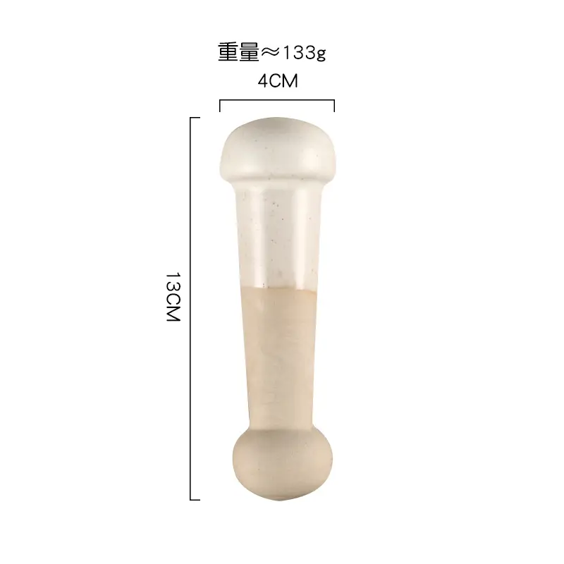 Japanese Ceramic Rice Paste Bowl with Grinding Stick - Image 5