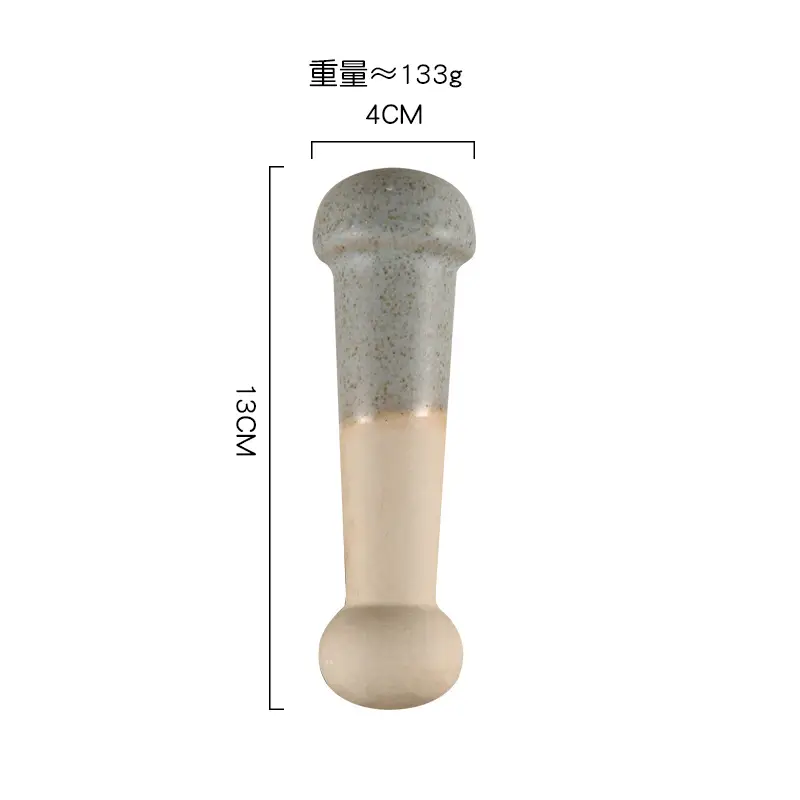 Japanese Ceramic Rice Paste Bowl with Grinding Stick - Image 6