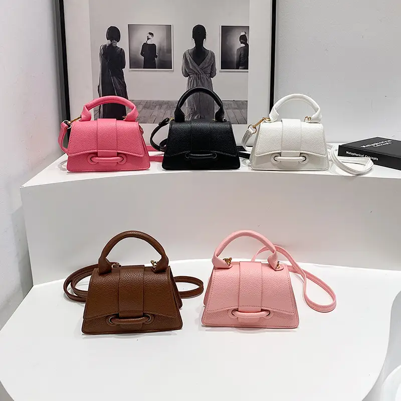 White Textured Mini Handbag for Women - Image 7