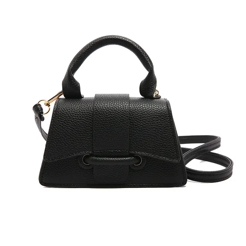 White Textured Mini Handbag for Women - Image 10