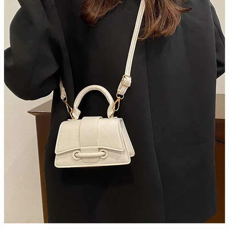 White Textured Mini Handbag for Women — feature 13