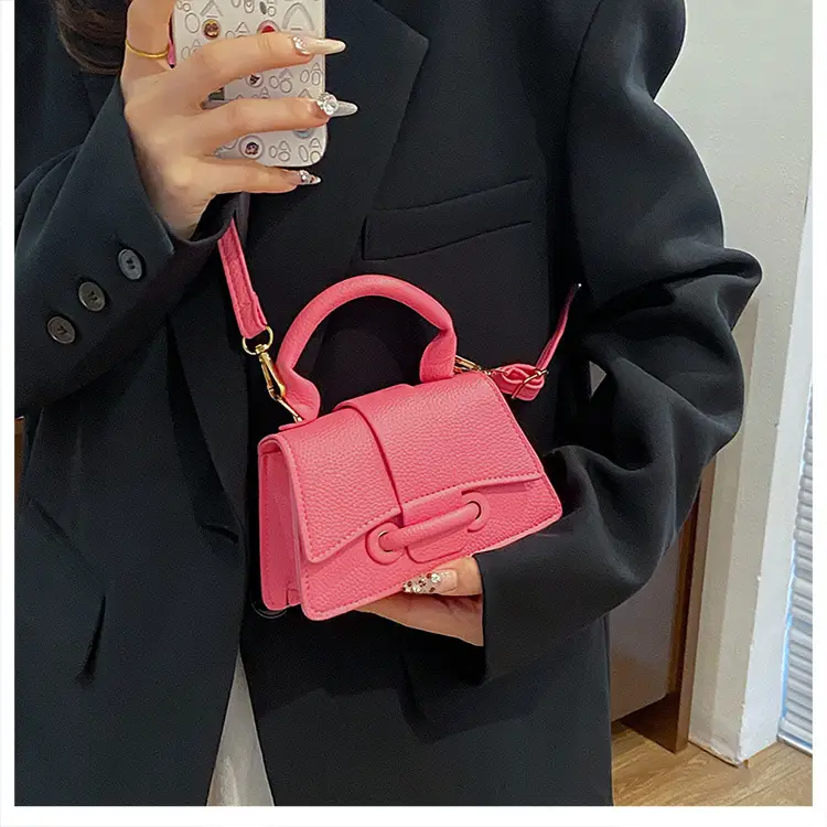 White Textured Mini Handbag for Women — feature 17
