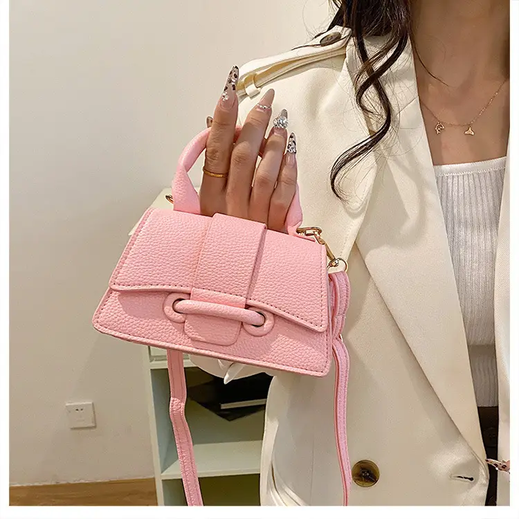 White Textured Mini Handbag for Women — feature 19