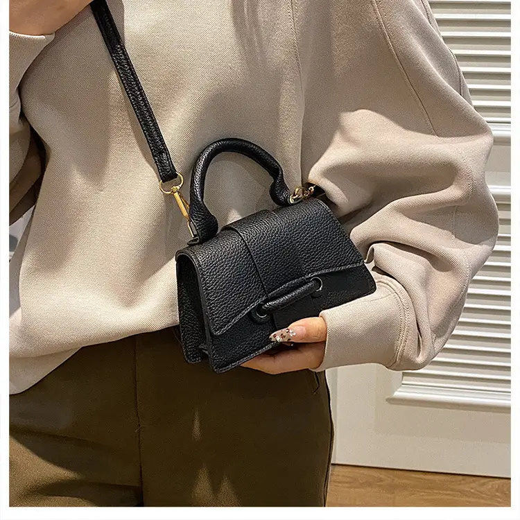White Textured Mini Handbag for Women — feature 7