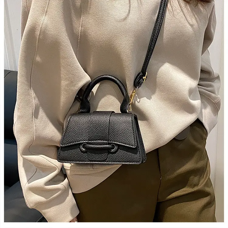 White Textured Mini Handbag for Women — feature 8
