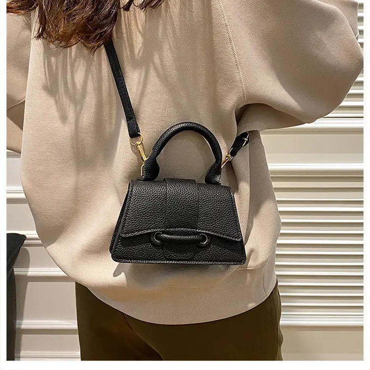 White Textured Mini Handbag for Women — feature 9
