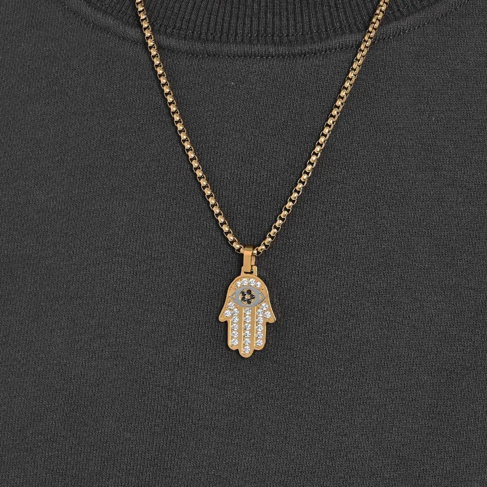 European American Cross Border Classic Hand of Fatima Pendant Necklace - Image 10
