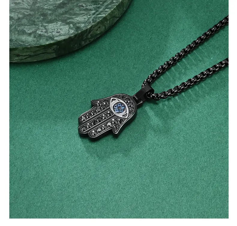 European American Cross Border Classic Hand of Fatima Pendant Necklace — feature 31