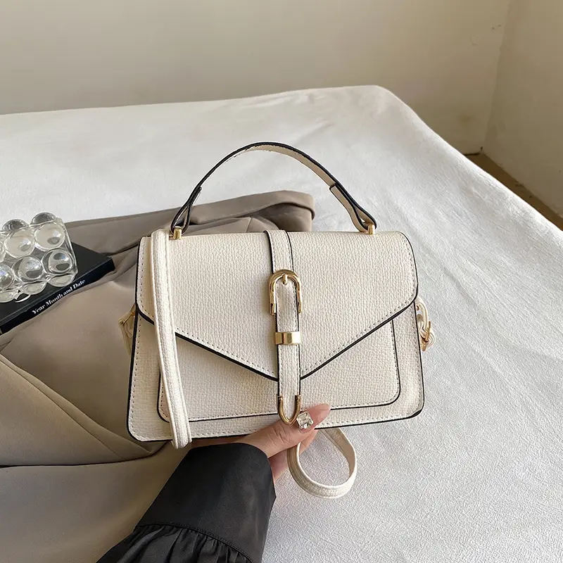 Black Women's Shoulder Bag with Gold Clasp 2025 - Image 2