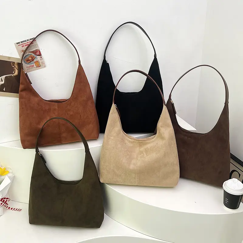 Vintage Maillard Tote Bag Shoulder Bag Brown New Casual - Image 9