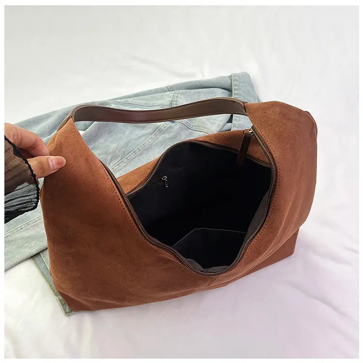 Vintage Maillard Tote Bag Shoulder Bag Brown New Casual — feature 18