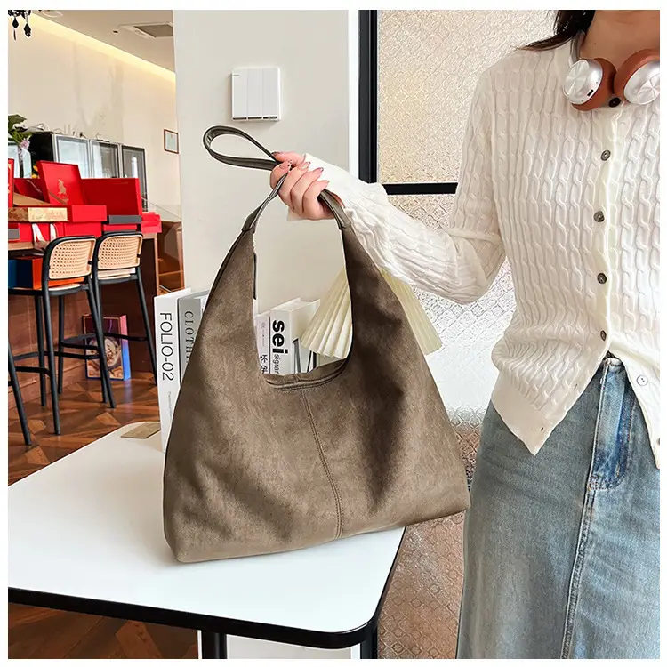 Vintage Maillard Tote Bag Shoulder Bag Brown New Casual — feature 9
