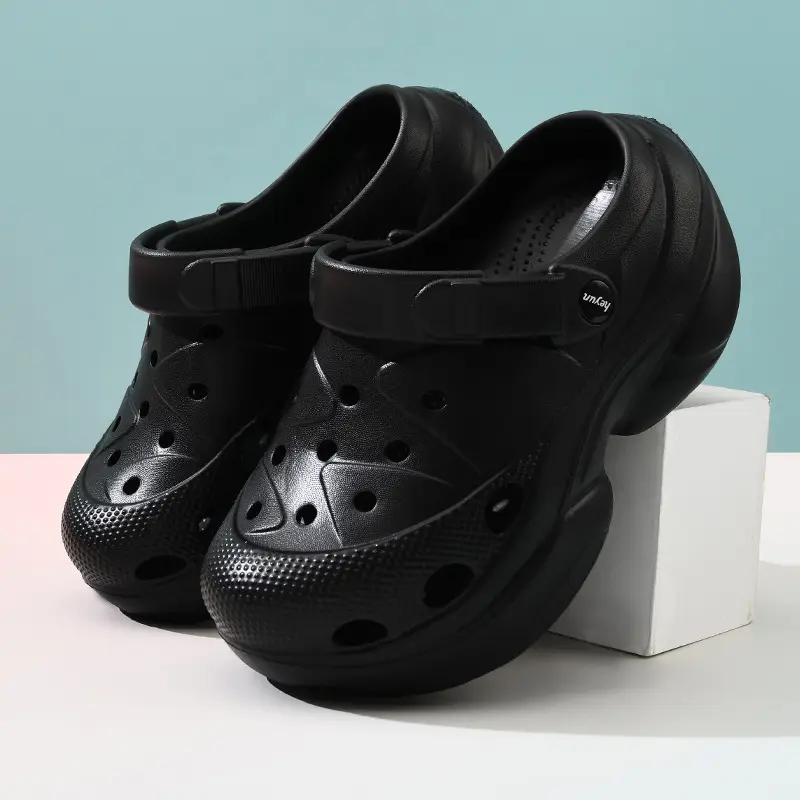 Thick Sole Cave Shoes Women's Summer Height-increasing Breathable Non-slip Slippers Beach Wear-resistant EVA Deodorant Outwear Slippers - Image 2