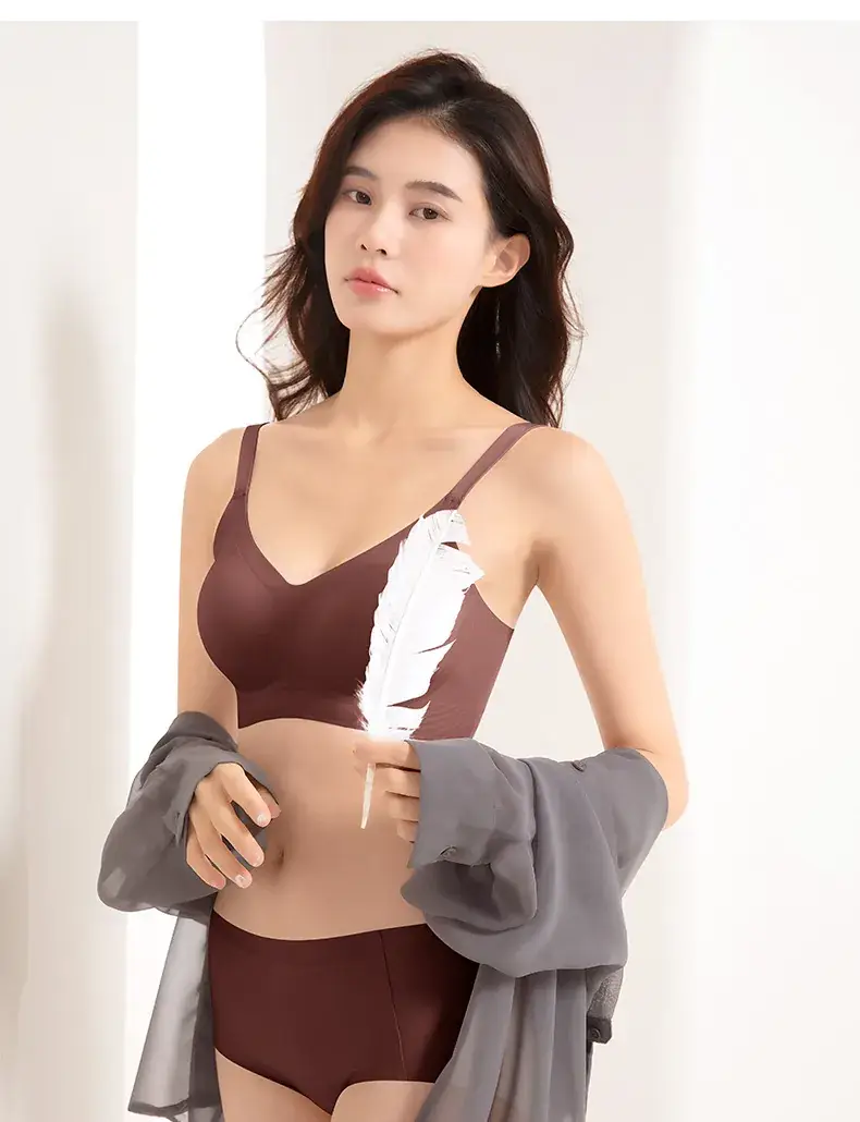 No Steel Ring Traceless Underwear Women's Small Chest Push-Up Large Upper Bra — feature 19